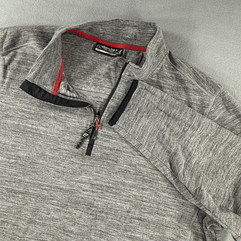 Avalanche Men’s 3XL Gray Quarter Zip Top Stand Up Pullover Hiking Outdoors